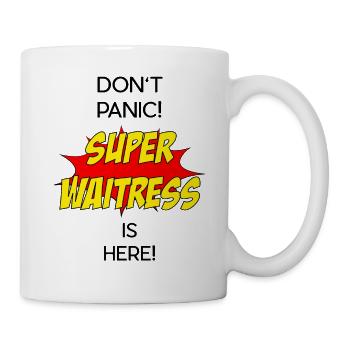 Super Waitress / Super Kellnerin - Tasse - Weiß - Rechts