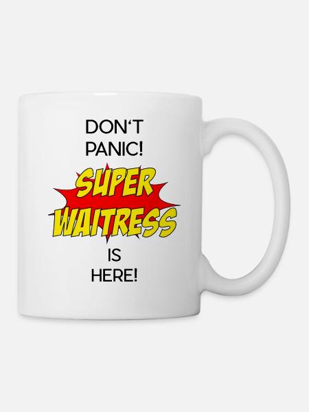 Super Waitress / Super Kellnerin - Tasse - Weiß