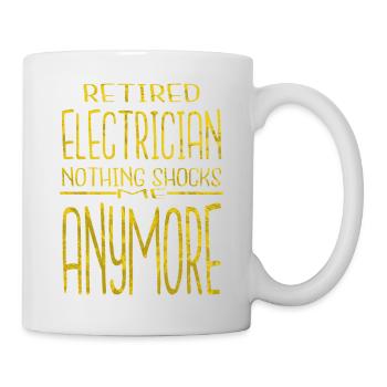 bday lineman funny electrician electrical engineer - Mug - white - Right