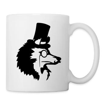 Mr. Wolf Gentlemen Cylinder - Mug - white - Right