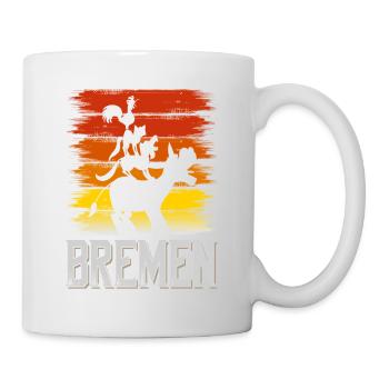Brême Allemagne City Skyline Vintage Retro - Mug blanc - blanc - Droite