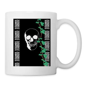 Weißer Schädel - Tasse - Weiß - Rechts