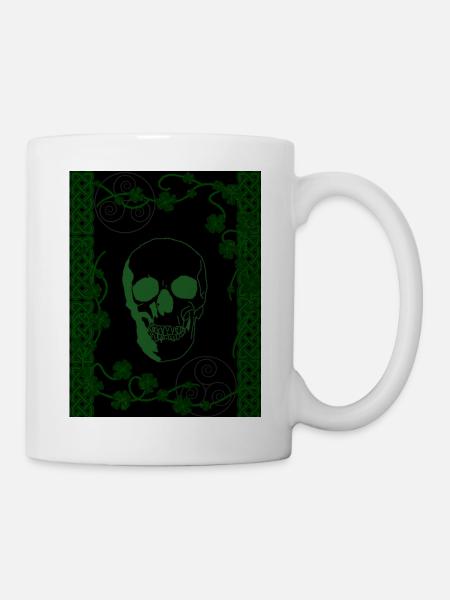 Crâne vert - Mug blanc - blanc
