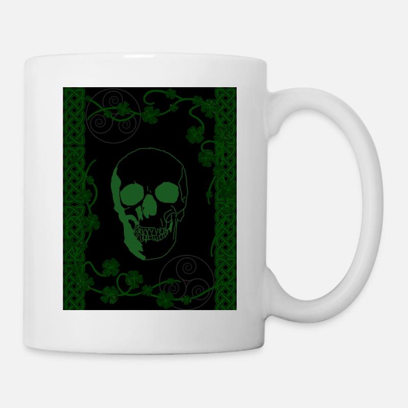 Crâne vert - Mug blanc - blanc