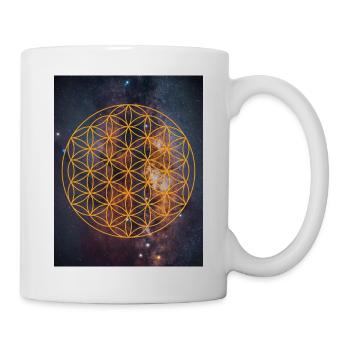 Lebensblume Universum Energie - Tasse - Weiß - Rechts