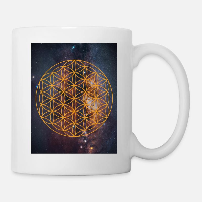 Énergie de l’univers Fleur de Vie - Mug blanc - blanc
