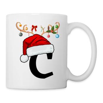 Lettre C bonnet de Noël - Mug blanc - blanc - Droite
