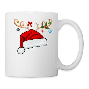 Buchstabe F Weihnachtsmütze - Tasse - Weiß - Rechts