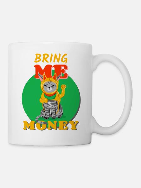 Cat Money Waving Cat Waving New Year Asisatic - Mug - white
