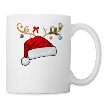 Letter Q Christmas hat - Mug - white - Right
