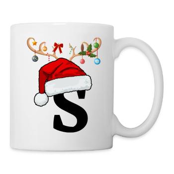 Lettre S bonnet de Noël - Mug blanc - blanc - Droite