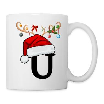 Brief U Weihnachtsmütze - Tasse - Weiß - Rechts