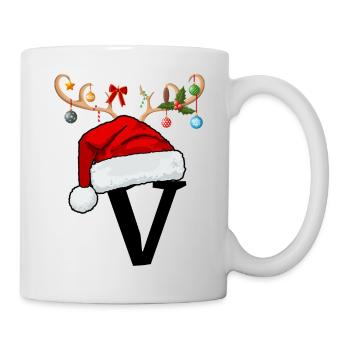 Brief V Weihnachtsmütze - Tasse - Weiß - Rechts