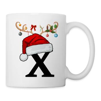 Brief X Weihnachtsmütze - Tasse - Weiß - Rechts