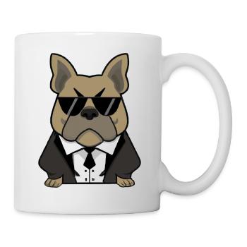 Chien Frenchie Bulldog mignon, petit français. Bouledogue - Mug blanc - blanc - Droite