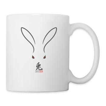 Year of the Rabbit 2023 - Jahr des Hasen Design - Tasse - Weiß - Rechts
