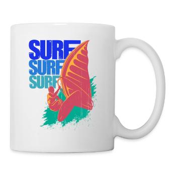 Surf Surf Kite Planche à voile Surf - Mug blanc - blanc - Droite