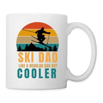 Ski Papa wie normaler Papa, aber cooler - Tasse - Weiß - Rechts