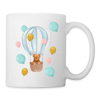 Teddy im Ballon - Tasse - Weiß - Rechts