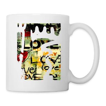Graffiti style Splash hip hop couleurs peintre couleur - Mug blanc - blanc - Droite