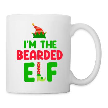 Je suis l’elfe barbu Couples de Noël mignons et drôles - Mug blanc - blanc - Droite