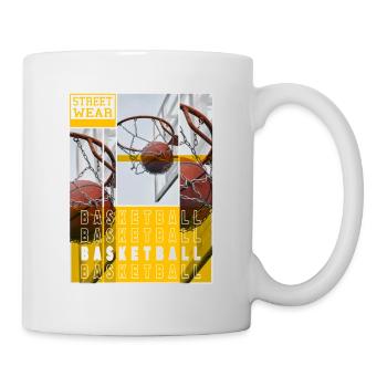 Basketteur Basketteur Basket Dunking Sport Vintage - Mug blanc - blanc - Droite