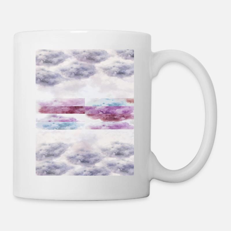 Farbige Wolken - Tasse - Weiß