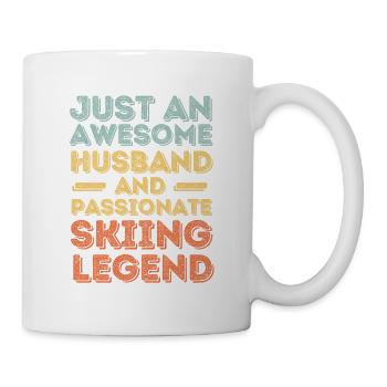 Mari ski rétro - Mug blanc - blanc - Droite