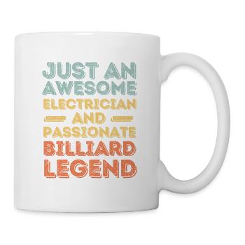 Elektriker Billard retro - Tasse - Weiß - Rechts