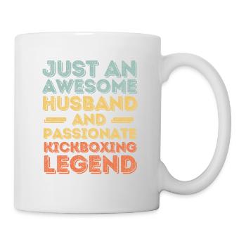 Ehemann Kickboxen retro - Tasse - Weiß - Rechts