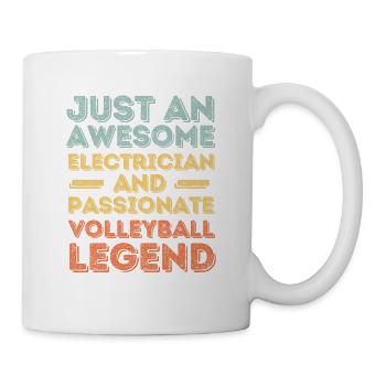 Electrician Volleyball retro - Mug - white - Right