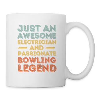 Elektriker Bowling retro - Tasse - Weiß - Rechts