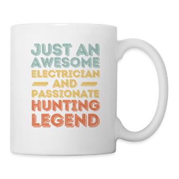 Électricien chasse rétro - Mug blanc - blanc - Droite