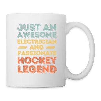 Électricien Hockey rétro - Mug blanc - blanc - Droite