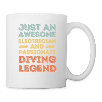 Elektriker Tauchen retro - Tasse - Weiß - Rechts