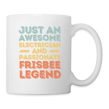 Électricien Frisbee rétro - Mug blanc - blanc - Droite