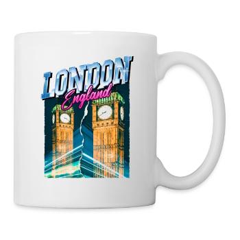 London England UK City Skyline Vintage Retro - Mug - white - Right