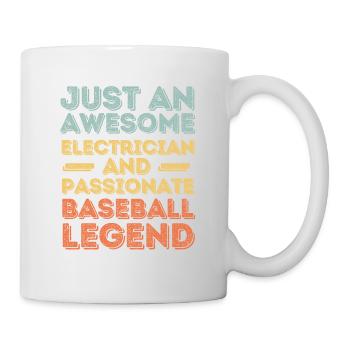 Électricien Baseball rétro - Mug blanc - blanc - Droite