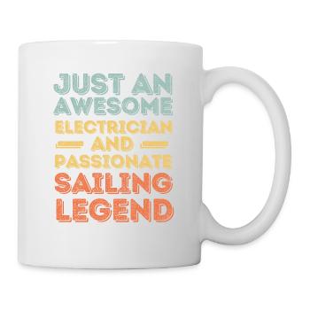 Électricien voile rétro - Mug blanc - blanc - Droite