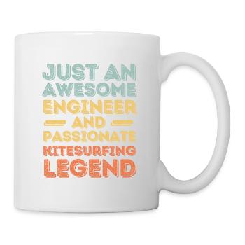Ingénieur kitesurf rétro - Mug blanc - blanc - Droite