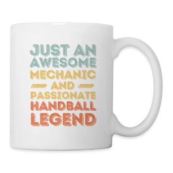 Mechanic handball retro - Mug - white - Right