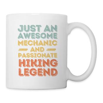 Mechanic hiking retro - Mug - white - Right
