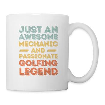 Mechanic golfing retro - Mug - white - Right