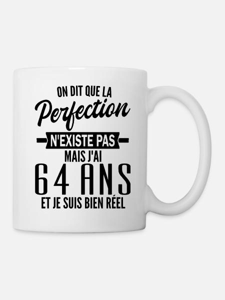 perfection 64 ans / cadeau anniversaire 64 ans - Mug blanc - blanc