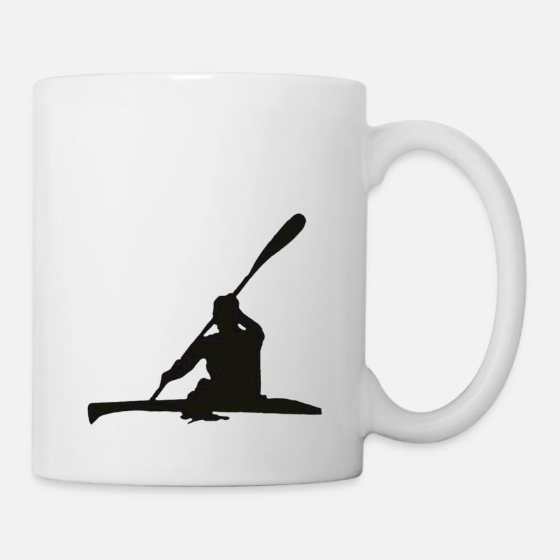 Kajak schwarz - Tasse - Weiß