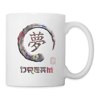 Dream Japanese Kanji Word Symbol Enso Circle 8 - Tasse - Weiß - Rechts