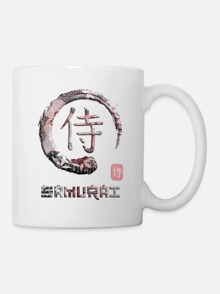 Samouraï Japonais Kanji Symbole Enso Circle 13 - Mug blanc - blanc