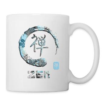 Zen Japonais Kanji Symbole de mot Enso Circle 14 - Mug blanc - blanc - Droite
