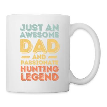 Papa chasse rétro - Mug blanc - blanc - Droite