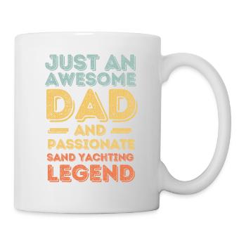 Papa Strandsegeln retro - Tasse - Weiß - Rechts